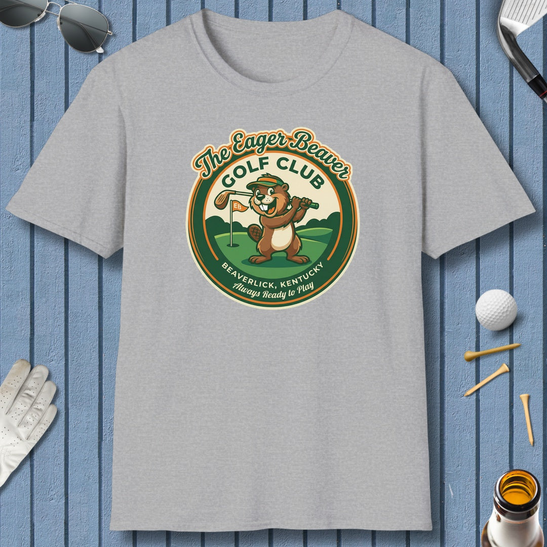THE EAGER BEAVER GOLF CLUB - Adult Golf T-Shirt in Athletic Heather