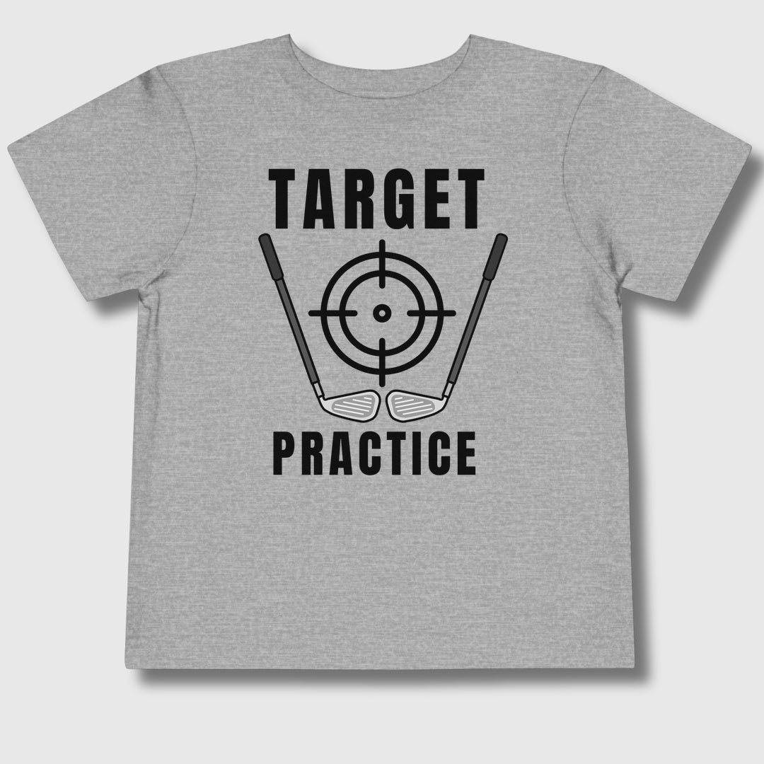Target Practice - Toddler Golf T-Shirt in Athletic Heather