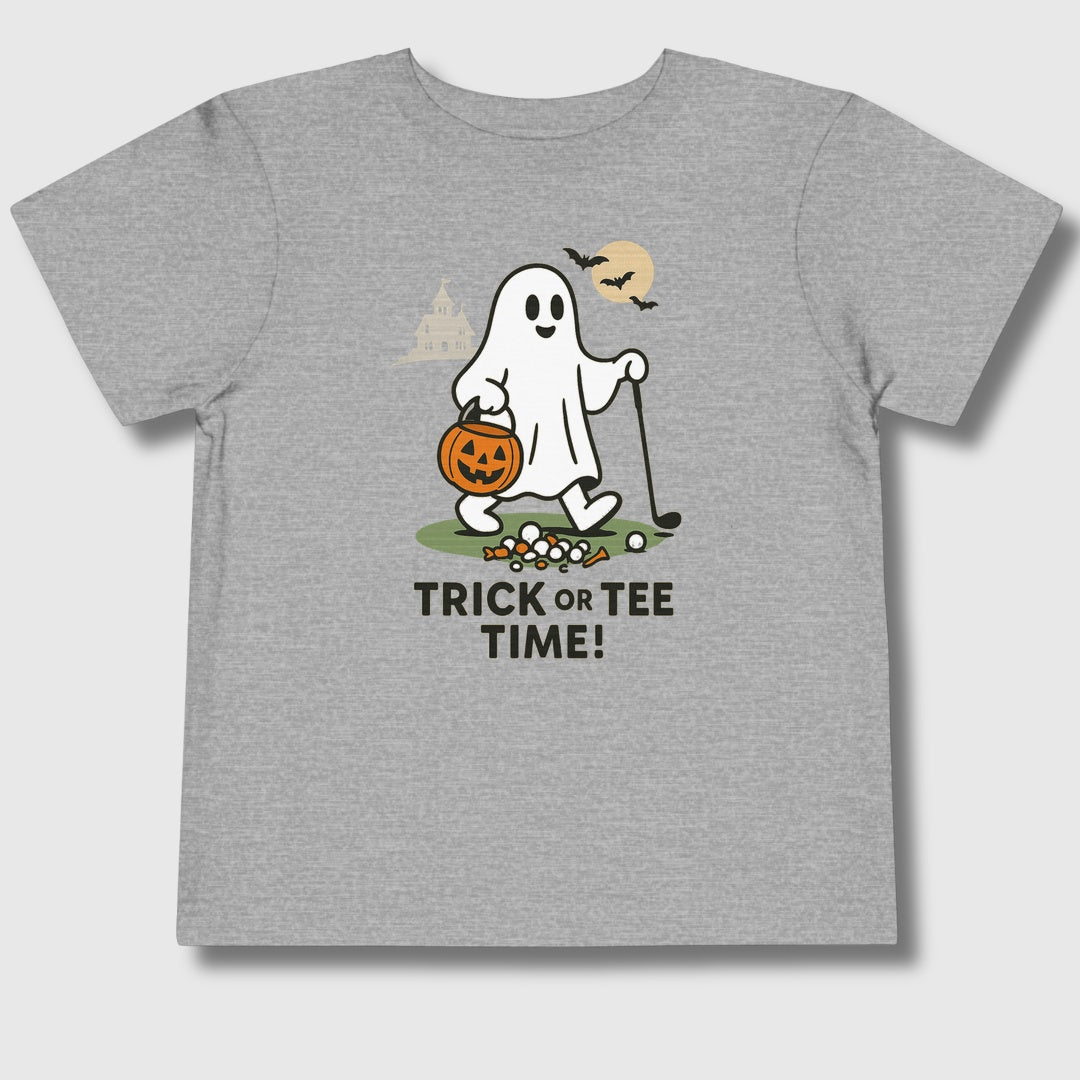 Trick or Tee Time - Toddler Golf T-Shirt in Athletic Heather