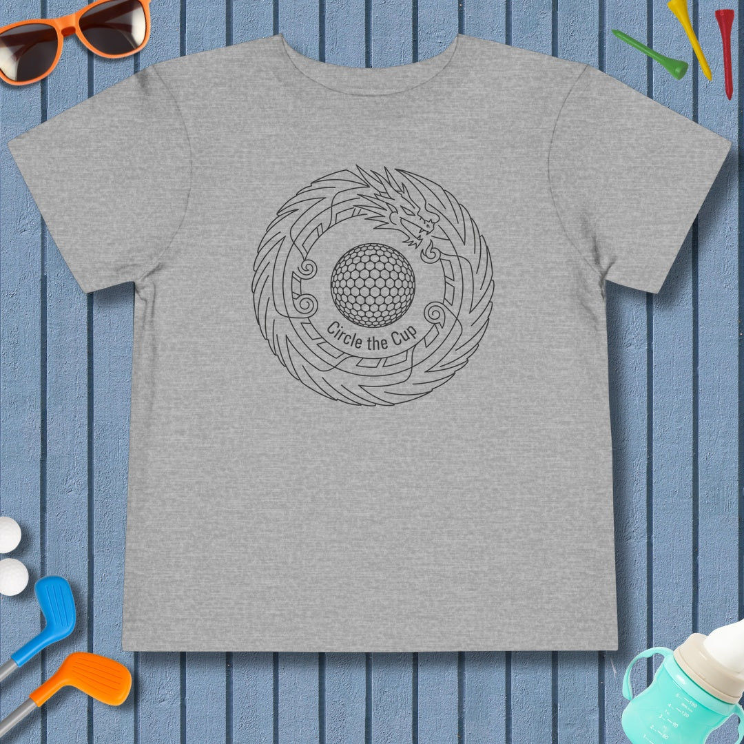 Circle the Cup - Toddler Golf T-Shirt in Athletic Heather