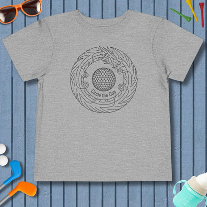 Circle the Cup - Toddler Golf T-Shirt in Athletic Heather