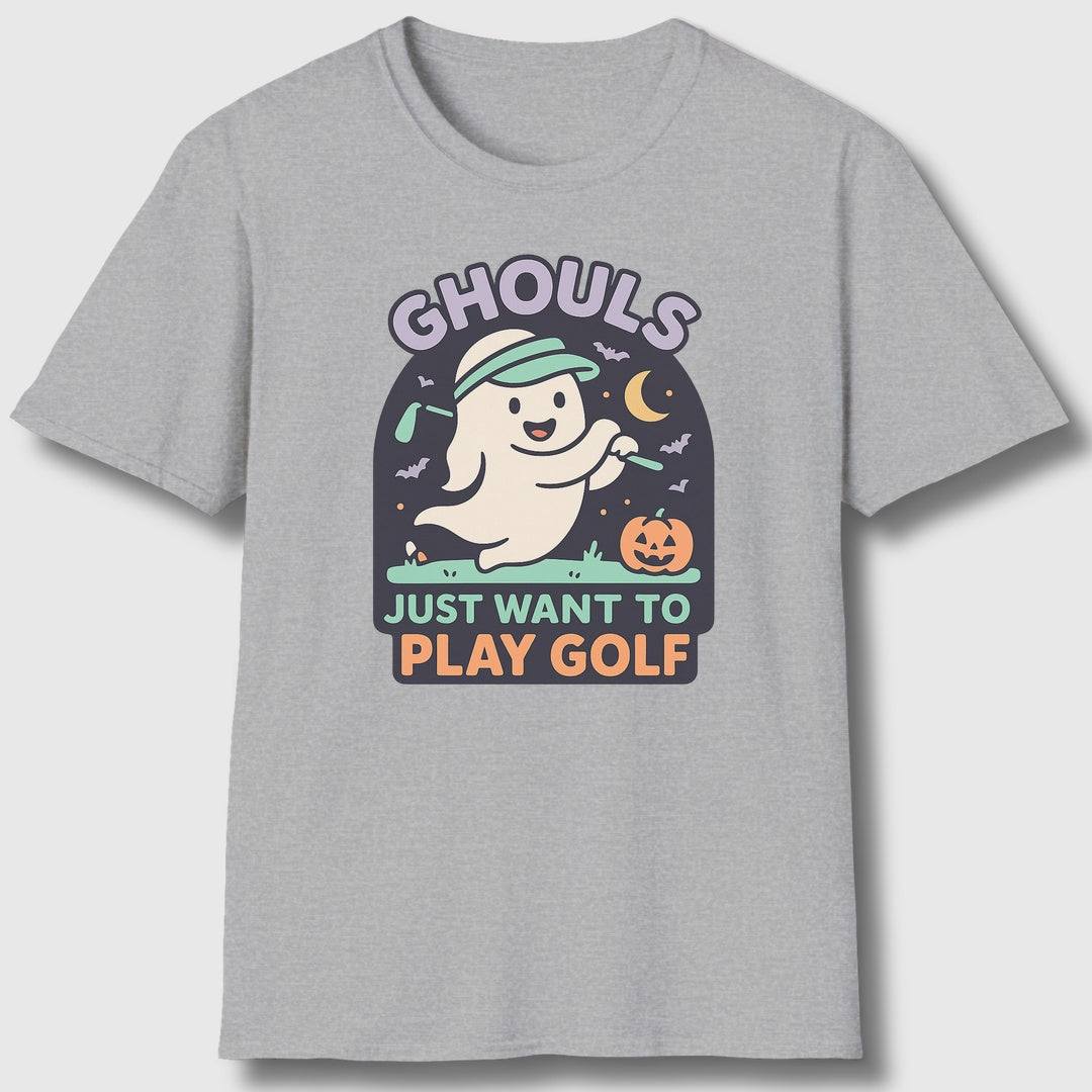 Ghouls Just Wanna Play Golf - Adult Golf T-Shirt in Athletic Heather