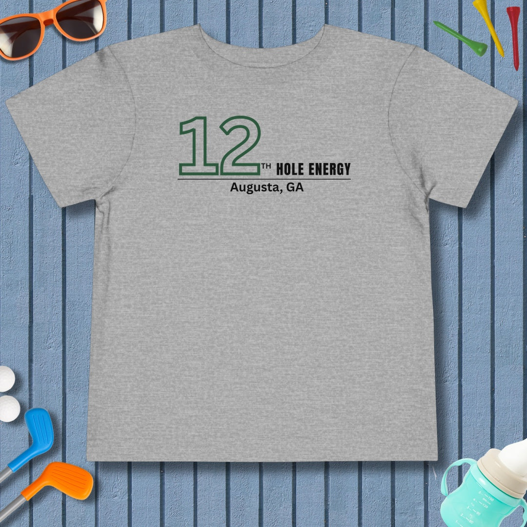 12th Hole Energy - Toddler Golf T-Shirt in Athletic Heather