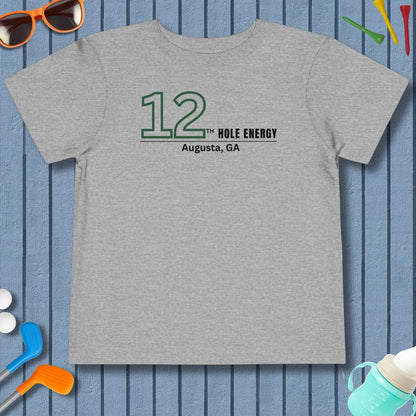 12th Hole Energy - Toddler Golf T-Shirt in Athletic Heather