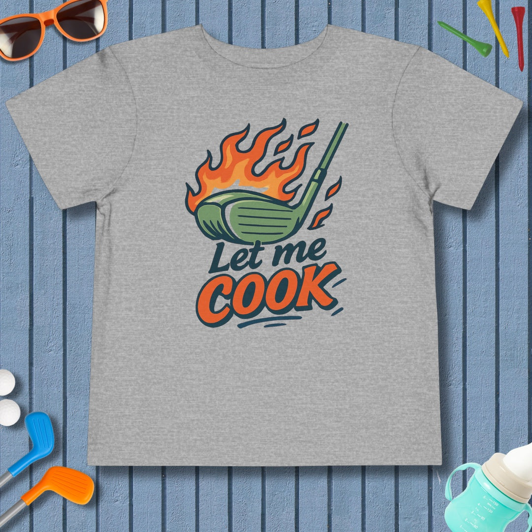 Let Me Cook - Toddler Golf T-Shirt in Athletic Heather