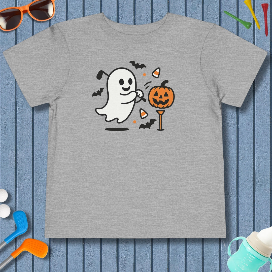 Ghost Tee Off - Toddler Golf T-Shirt in Athletic Heather