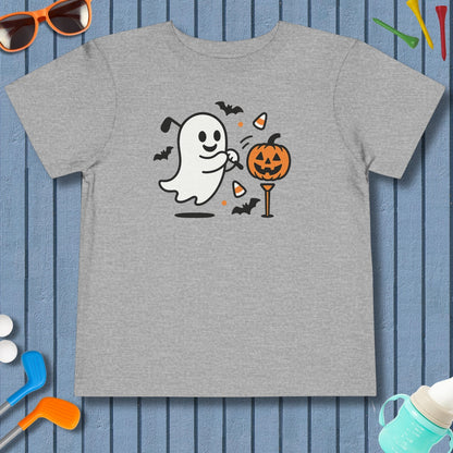 Ghost Tee Off - Toddler Golf T-Shirt in Athletic Heather