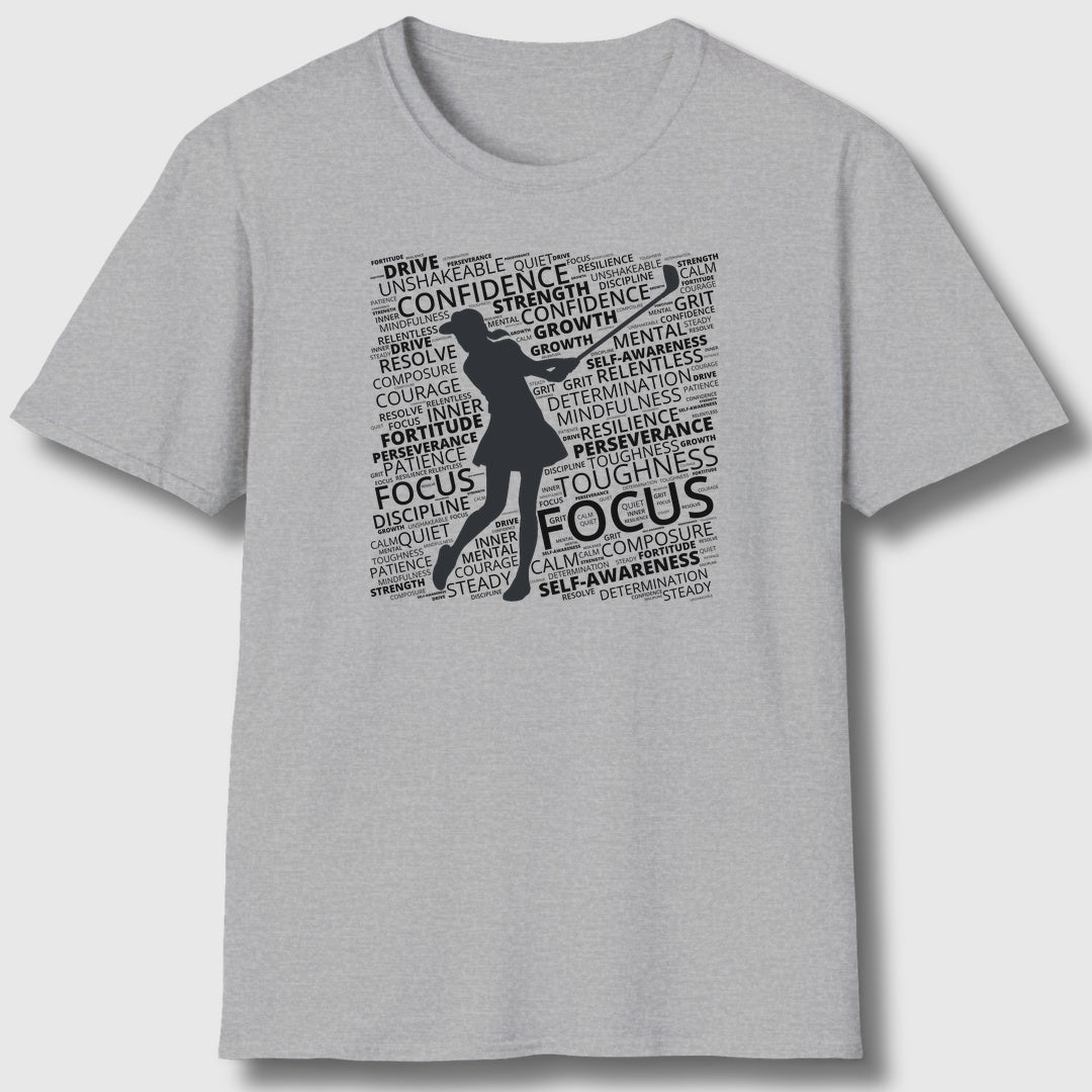 Unleash Your Mental Game (Female) - Adult Golf T-Shirt in Athletic Heather