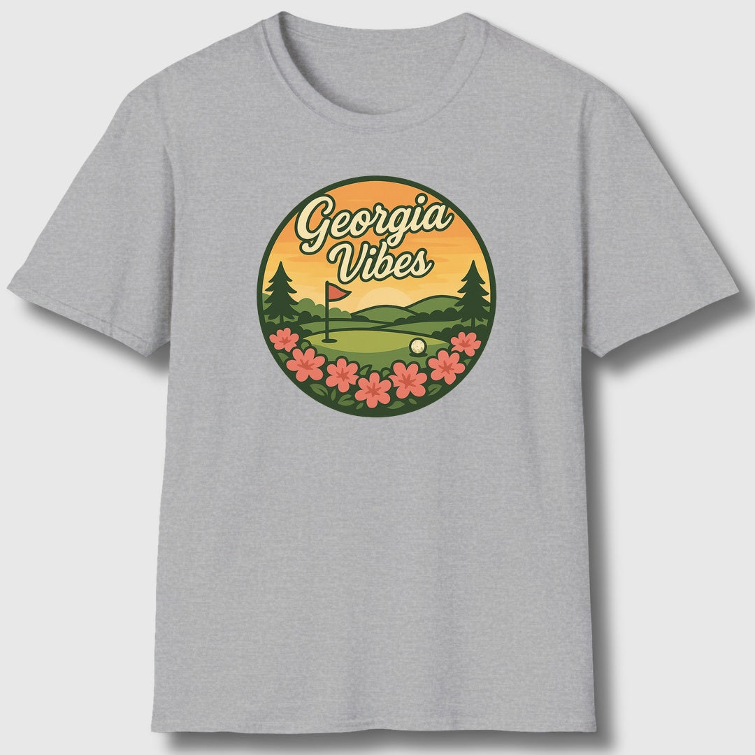 Golf Vibes - Georgia Azalea Edition - Adult Golf T-Shirt in Athletic Heather