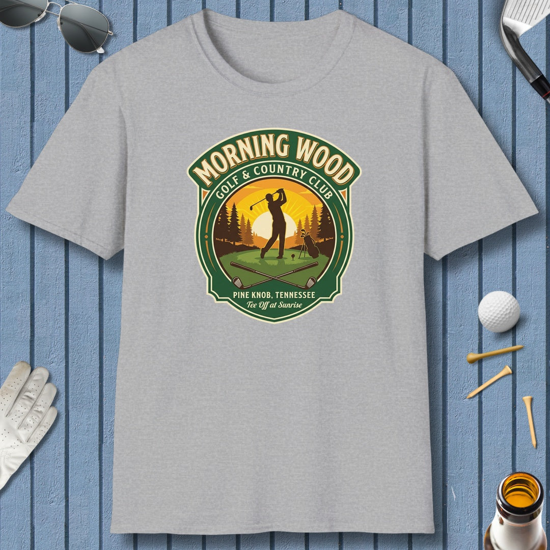 MORNING WOOD GOLF & COUNTRY CLUB - Adult Golf T-Shirt in Athletic Heather