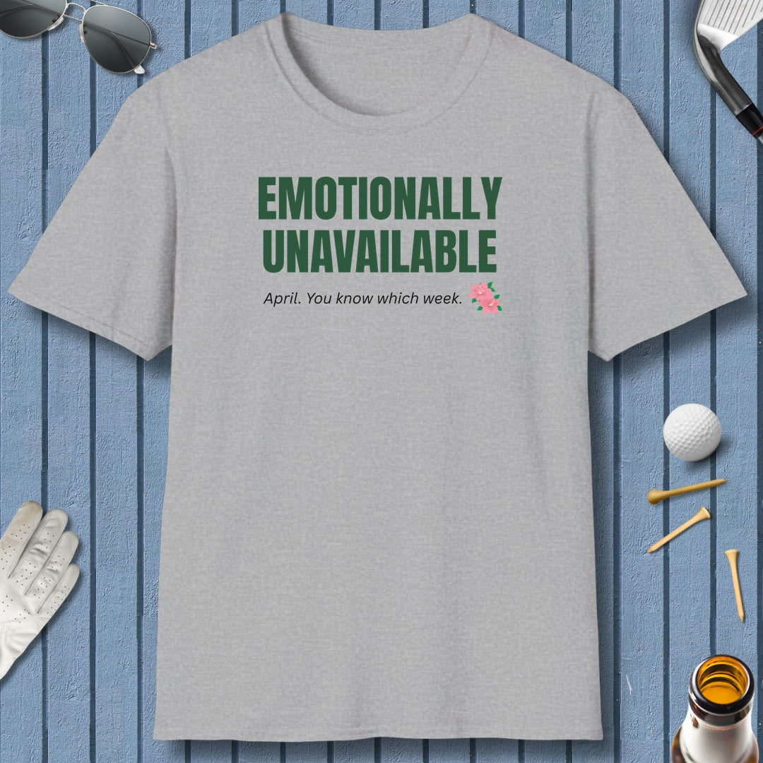 Emotionally Unavailable - Adult Golf T-Shirt in Athletic Heather
