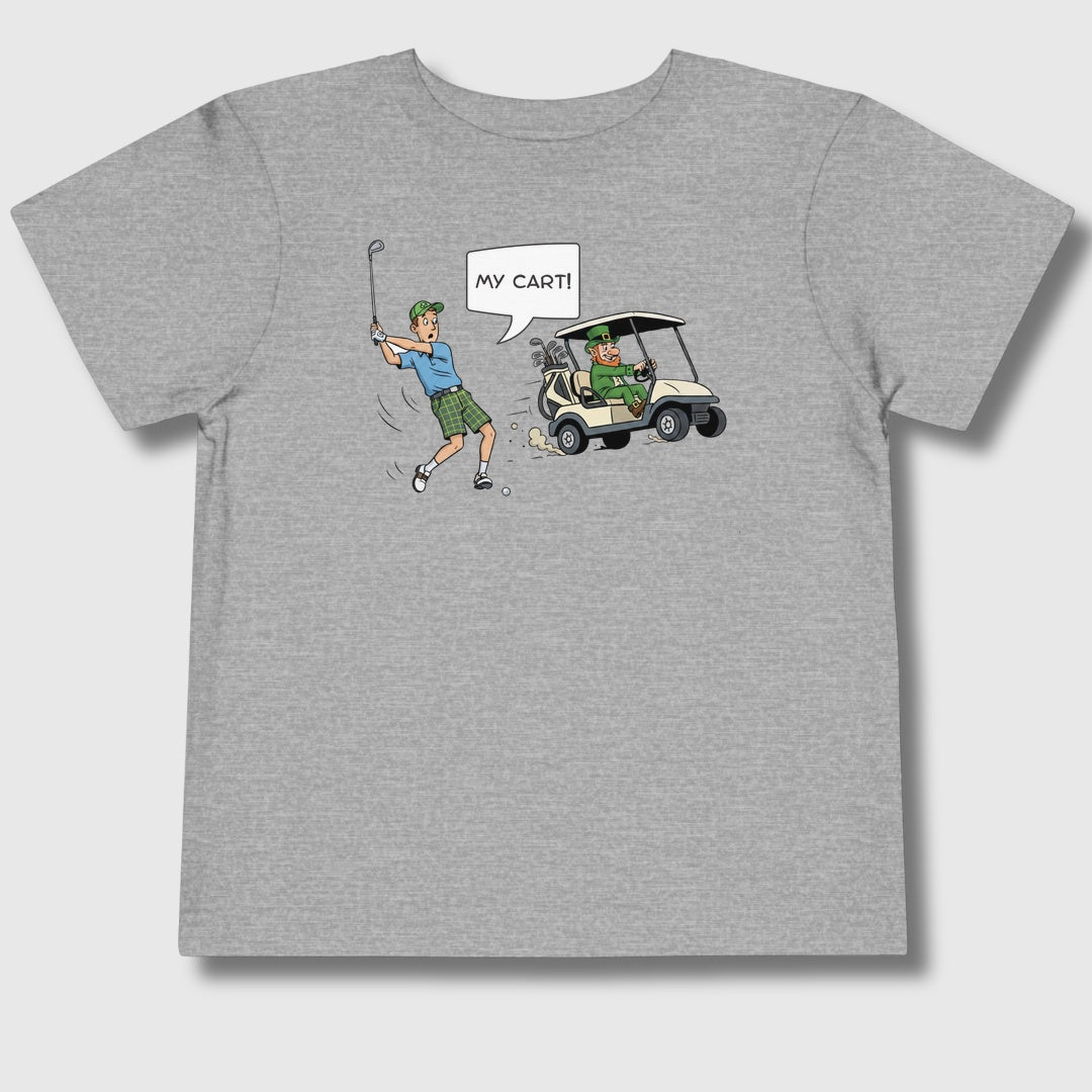 My Cart! - Toddler Golf T-Shirt in Athletic Heather