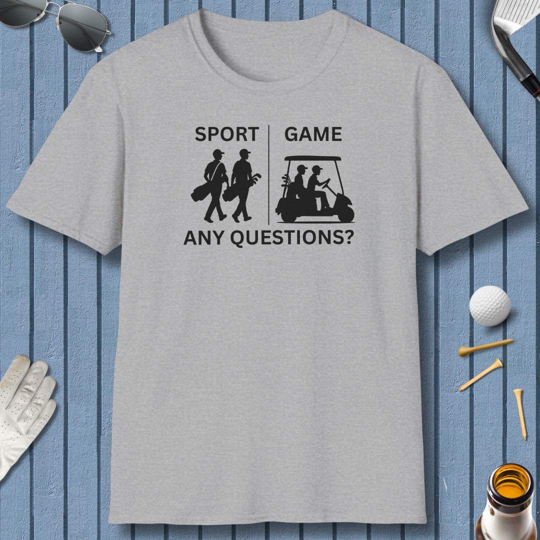 SPORT vs. GAME (Male) - Adult Golf T-Shirt in Sport Grey