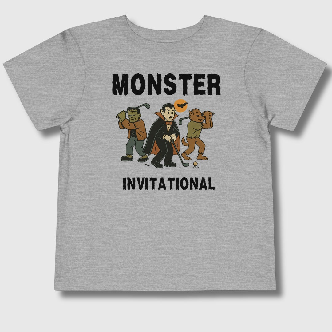 Monster Invitational - Toddler Golf T-Shirt in Athletic Heather