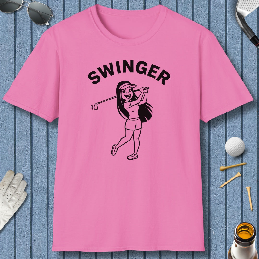 Retro Swinger Women's - Adult Golf T-Shirt in Azalia