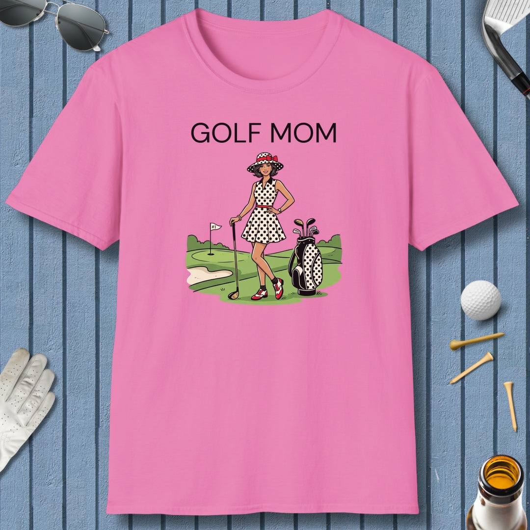 FASHIONABLE GOLF MOM, Polka Dot Dress Tee - Adult Golf T-Shirt in Azalia