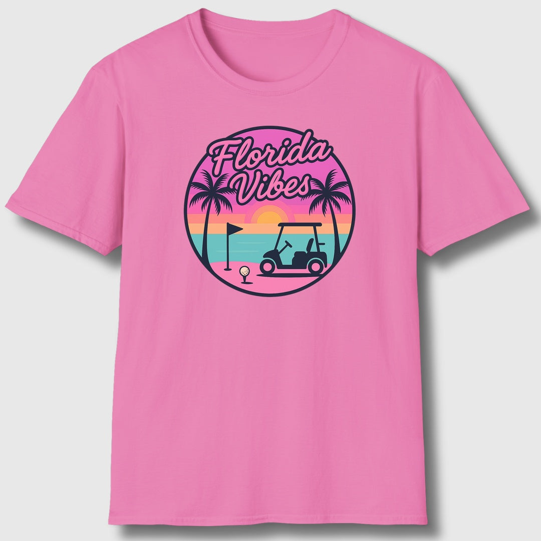 Golf Vibes - Florida Sunshine Edition - Adult Golf T-Shirt in Azalia