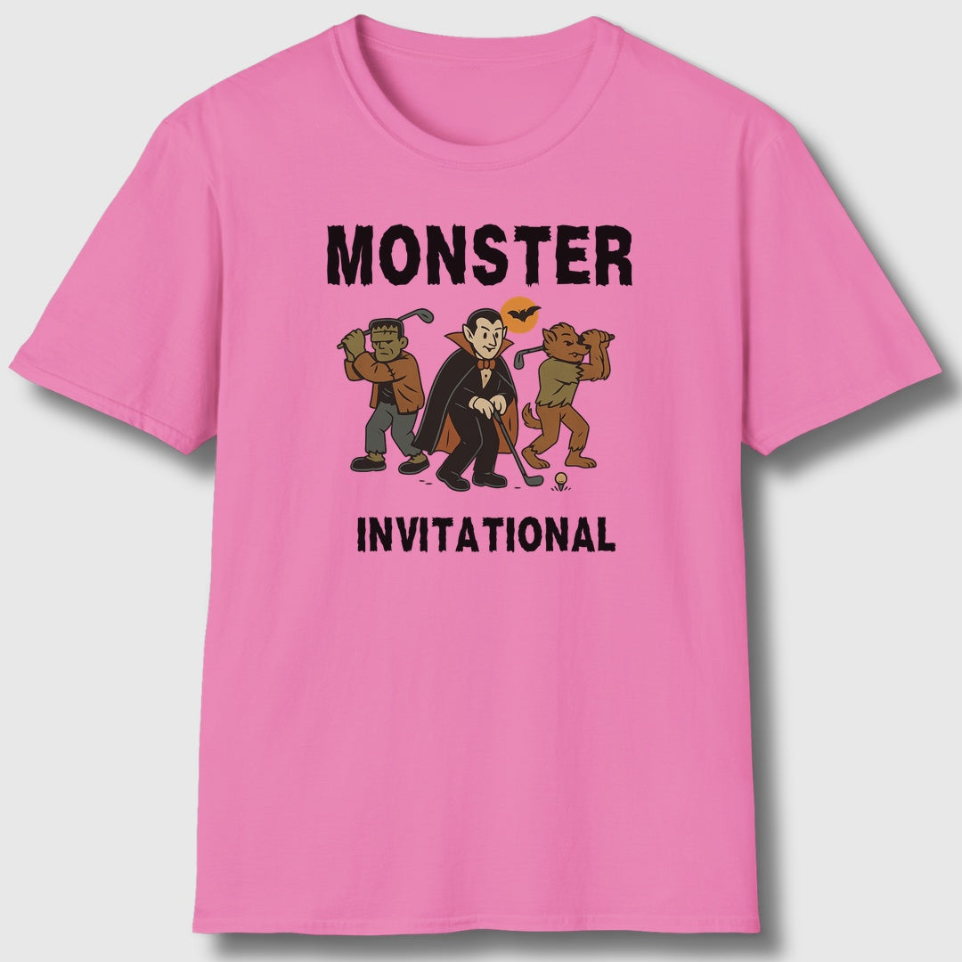 Monster Invitational - Adult Golf T-Shirt in Azalia