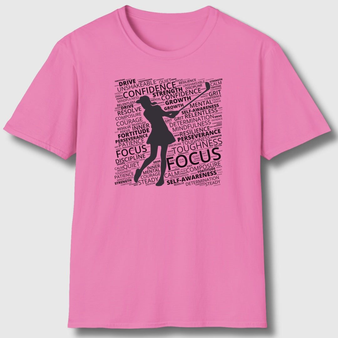Unleash Your Mental Game (Female) - Adult Golf T-Shirt in Azalia