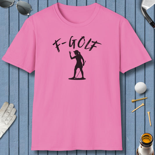 F-Golf (Female) - Adult Golf T-Shirt in Azalea