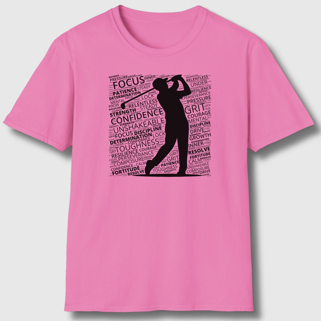 Unleash Your Mental Game (Male) - Adult Golf T-Shirt in Azalia
