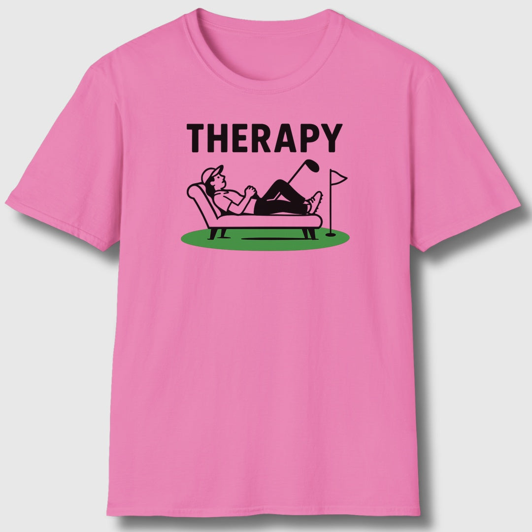 Golf Therapy - Adult Golf T-Shirt in Azalia