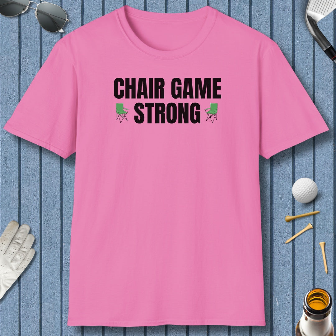 Chair Game Strong - Adult Golf T-Shirt in Azalia