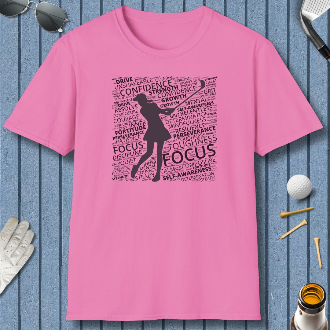 Unleash Your Mental Game (Female) - Adult Golf T-Shirt in Azalea