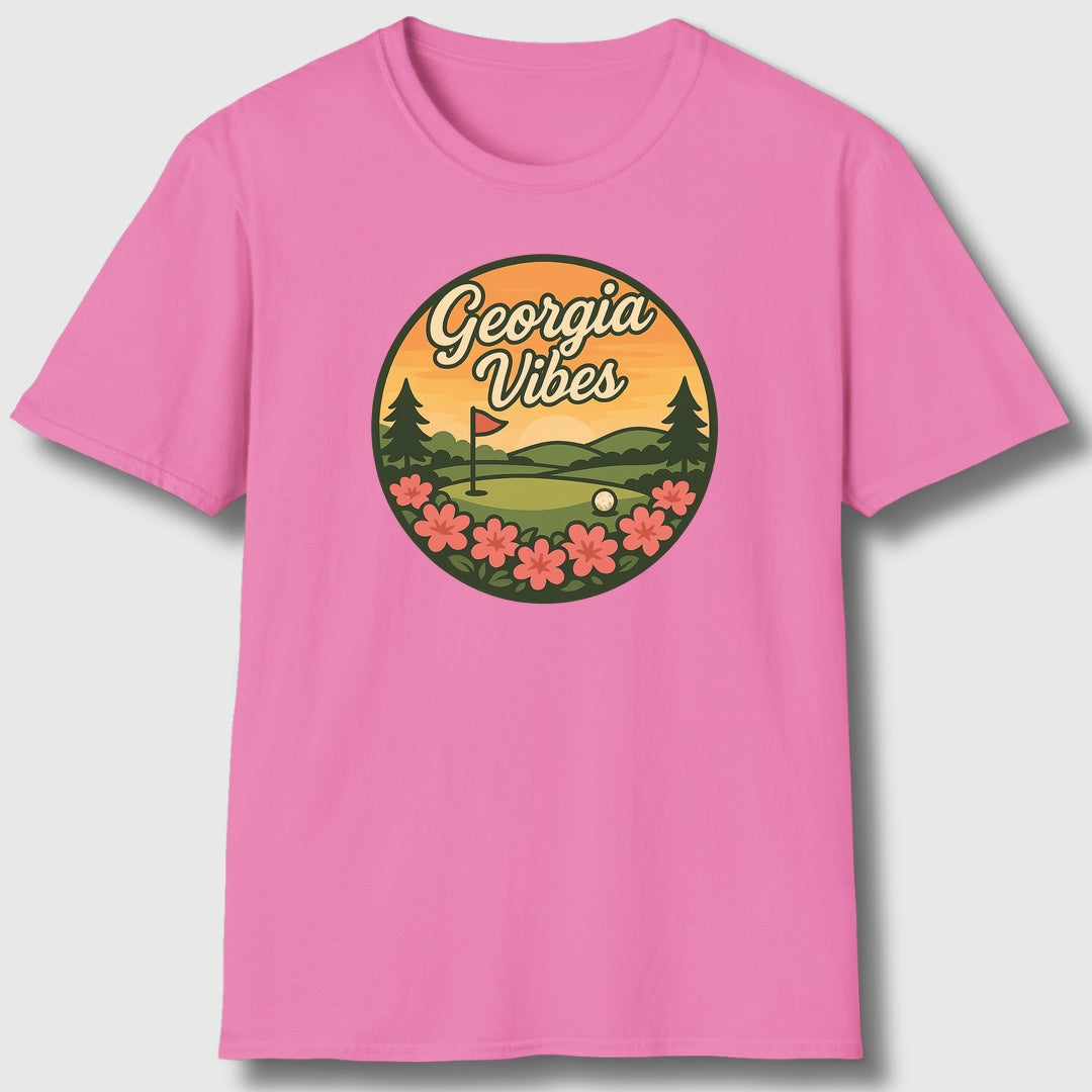 Golf Vibes - Georgia Azalea Edition - Adult Golf T-Shirt in Azalia