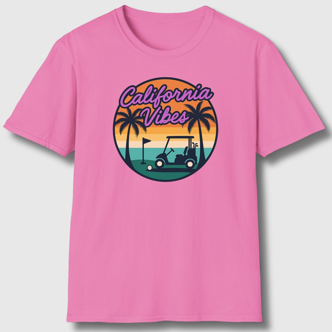 Golf Vibes - California Coast Edition - Adult Golf T-Shirt in Azalia