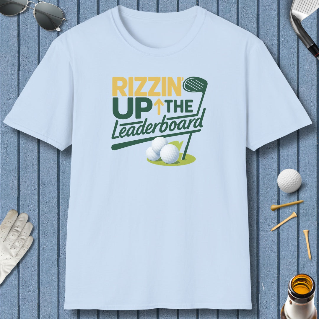 Rizzin' Up The Leaderboard - Adult Golf T-Shirt in Light Blue