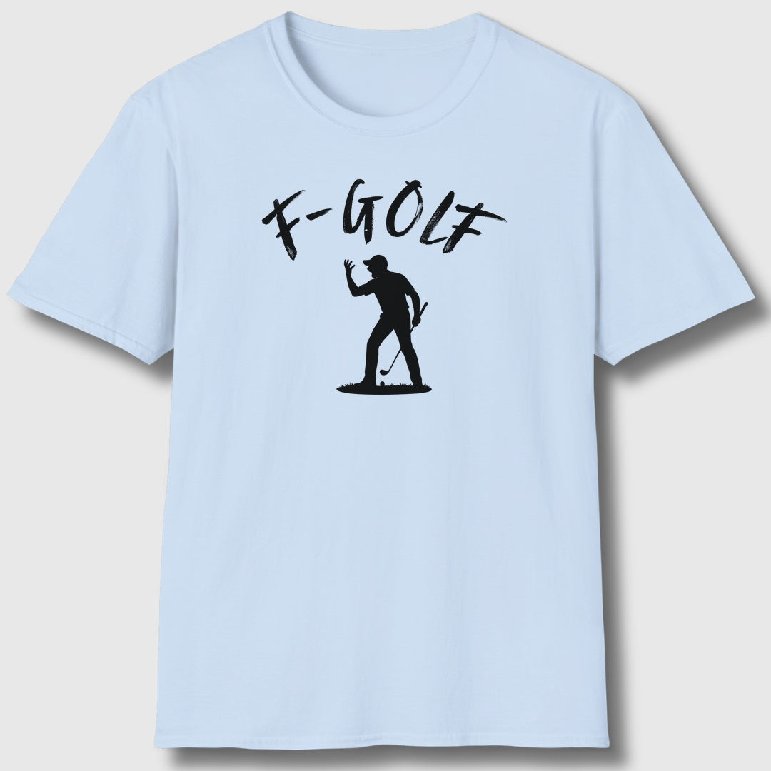 F-Golf (Male) - Adult Golf T-Shirt in Baby Blue