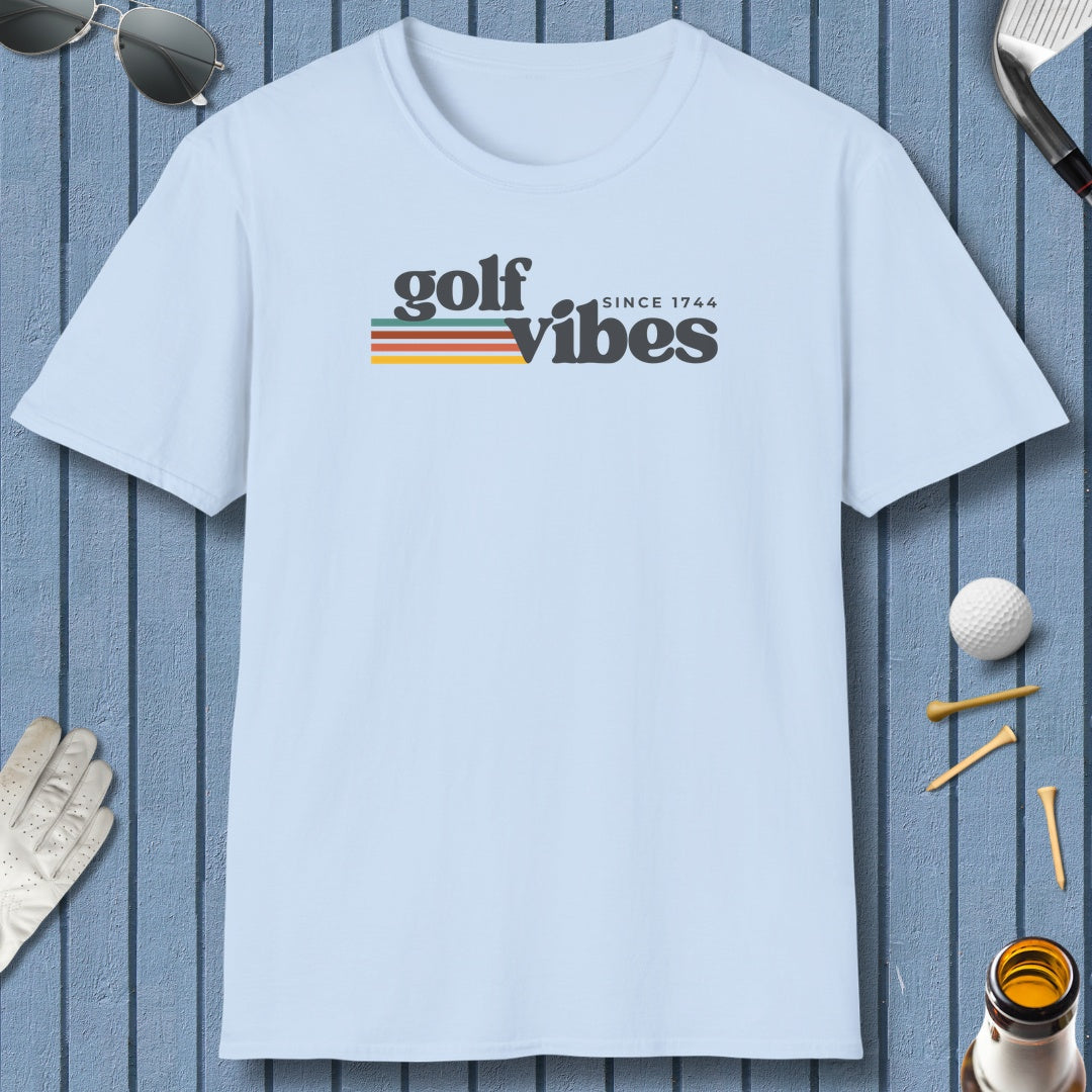 Golf Vibes - Adult Golf T-Shirt in Light Blue