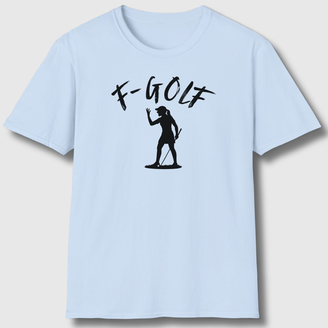 F-Golf (Female) - Adult Golf T-Shirt in Baby Blue