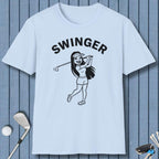 Retro “Swinger” Women’s Golf T-Shirt – Funny Vintage Golf Design