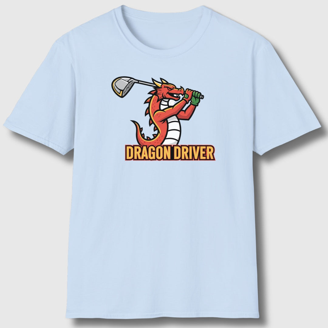 Dragon Driver - Adult Golf T-Shirt in Baby Blue