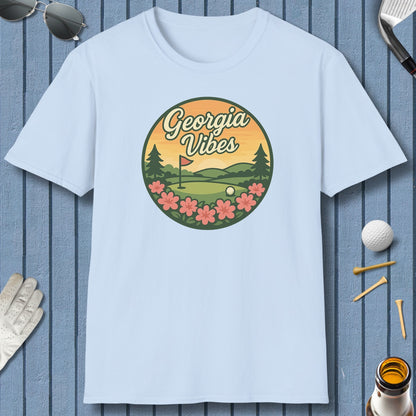 Golf Vibes - Georgia Azalea Edition - Adult Golf T-Shirt in Light Blue