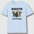Monster Invitational - Adult Golf T-Shirt in Baby Blue
