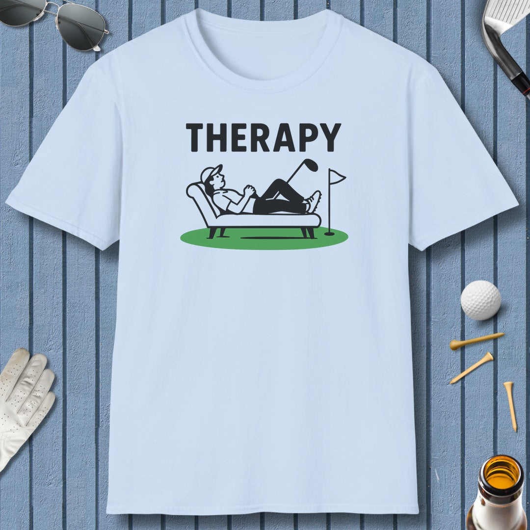 Golf Therapy - Adult Golf T-Shirt in Light Blue