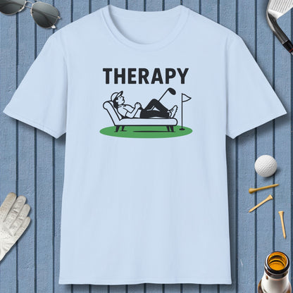 Golf Therapy - Adult Golf T-Shirt in Light Blue