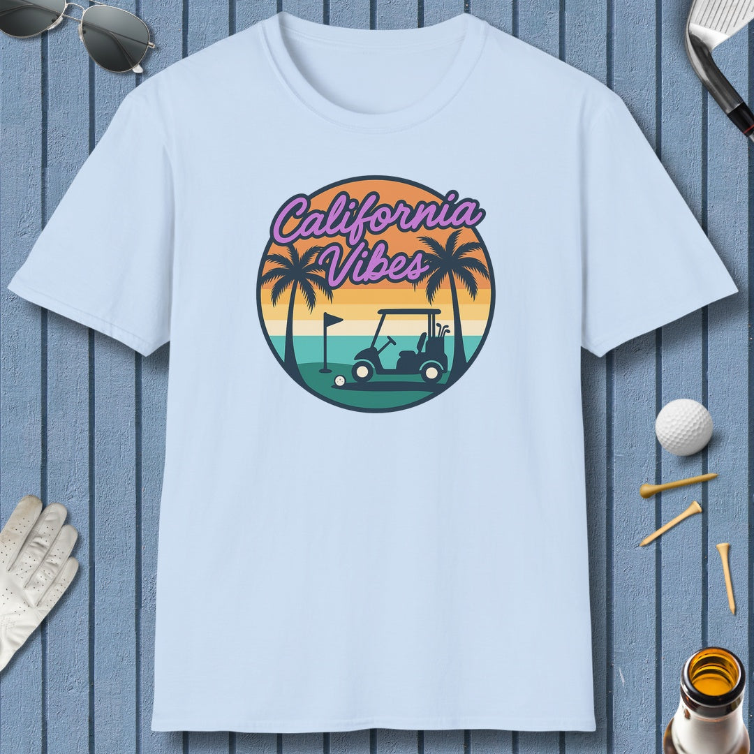 Golf Vibes - California Coast Edition - Adult Golf T-Shirt in Light Blue
