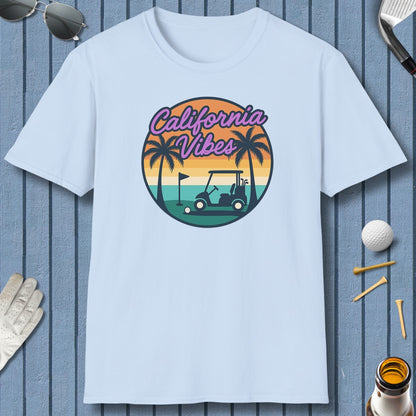 Golf Vibes - California Coast Edition - Adult Golf T-Shirt in Light Blue