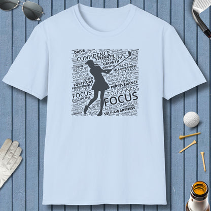 Unleash Your Mental Game (Female) - Adult Golf T-Shirt in Light Blue