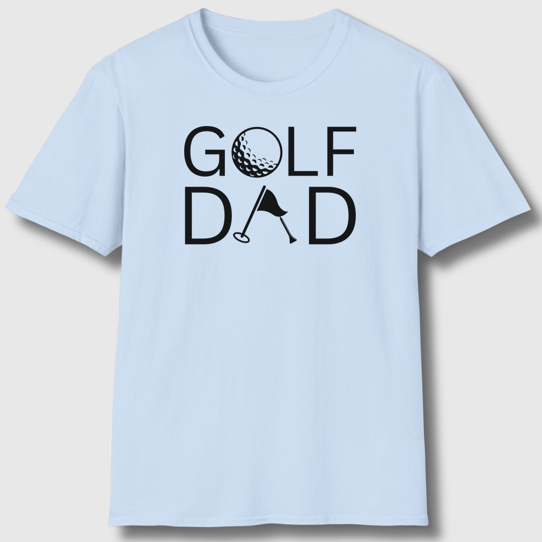 Golf Dad - Adult Golf T-Shirt in Baby Blue