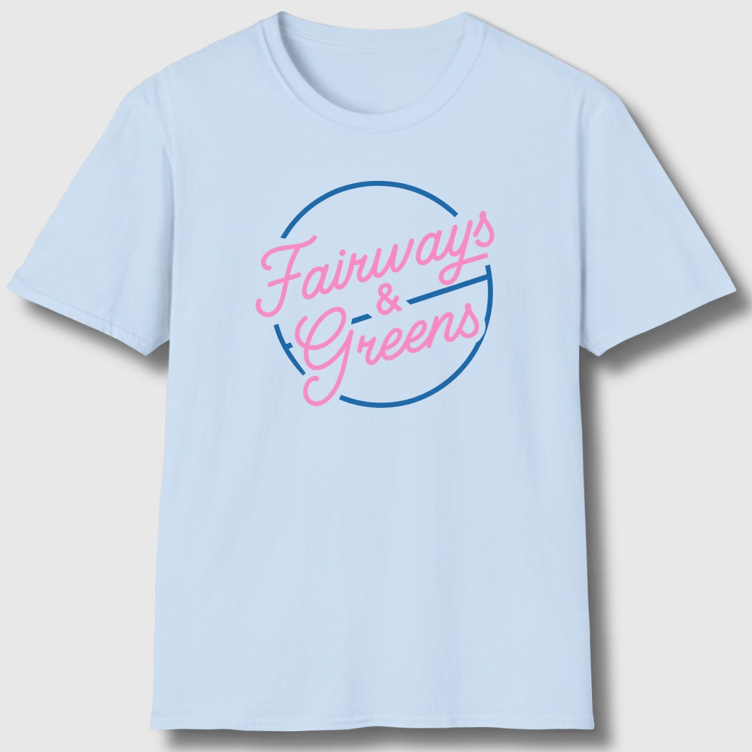 Fairways & Greens - Adult Golf T-Shirt in Baby Blue