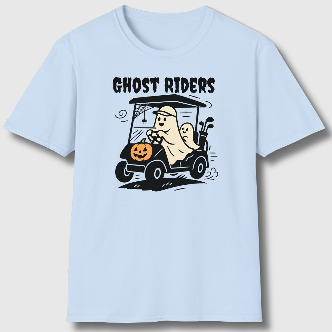 Ghost Riders - Adult Golf T-Shirt in Baby Blue