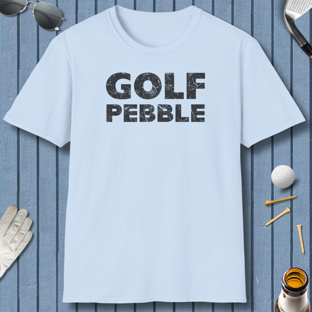 Golf Pebble - Adult Golf T-Shirt in Light Blue