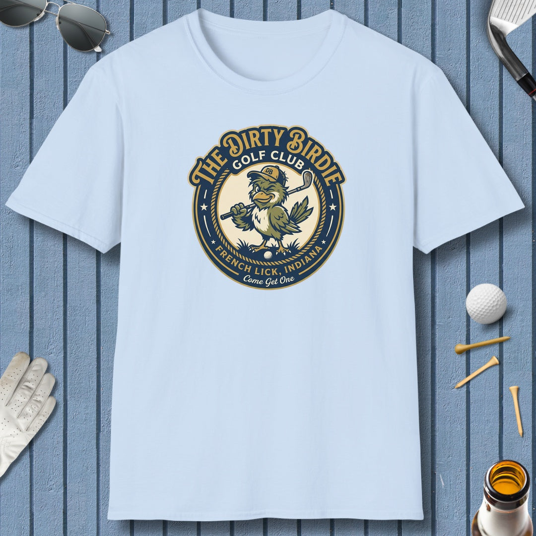 The Dirty Birdie Golf Club - French Lick, Indiana - Adult Golf T-Shirt in Baby Blue