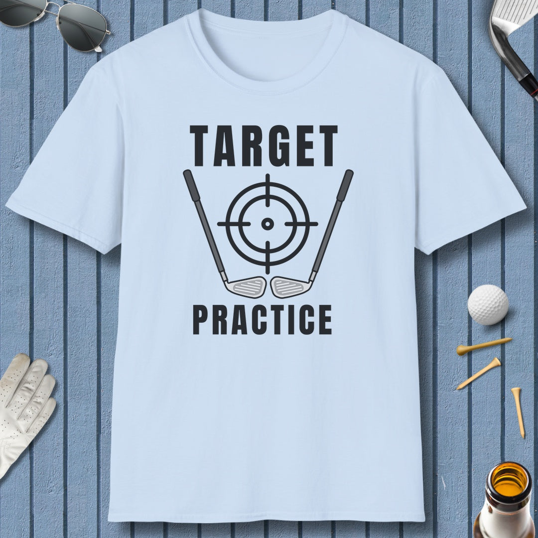 Target Practice - Adult Golf T-Shirt in Light Blue