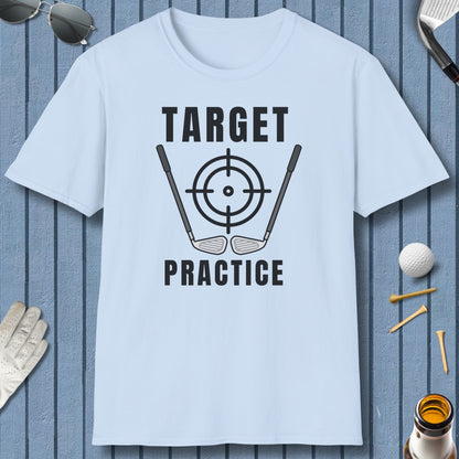 Target Practice - Adult Golf T-Shirt in Light Blue
